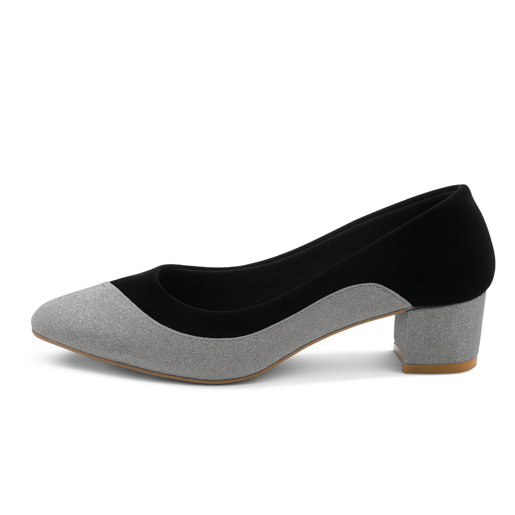 š¤āØ Black & Silver Pumps