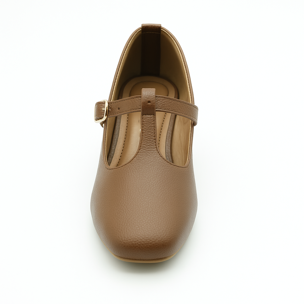 š¤ Dark Brown T-Strap Flats