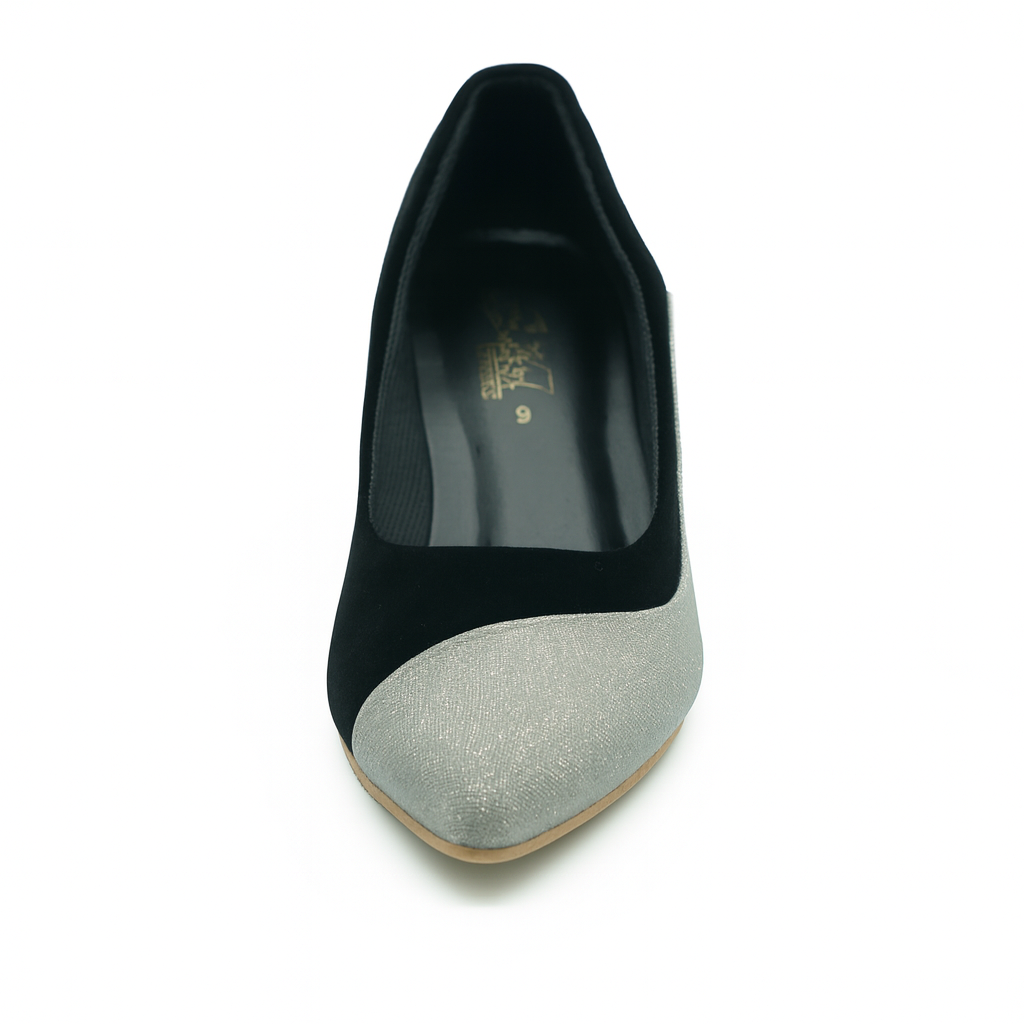 š¤āØ Black & Silver Pumps