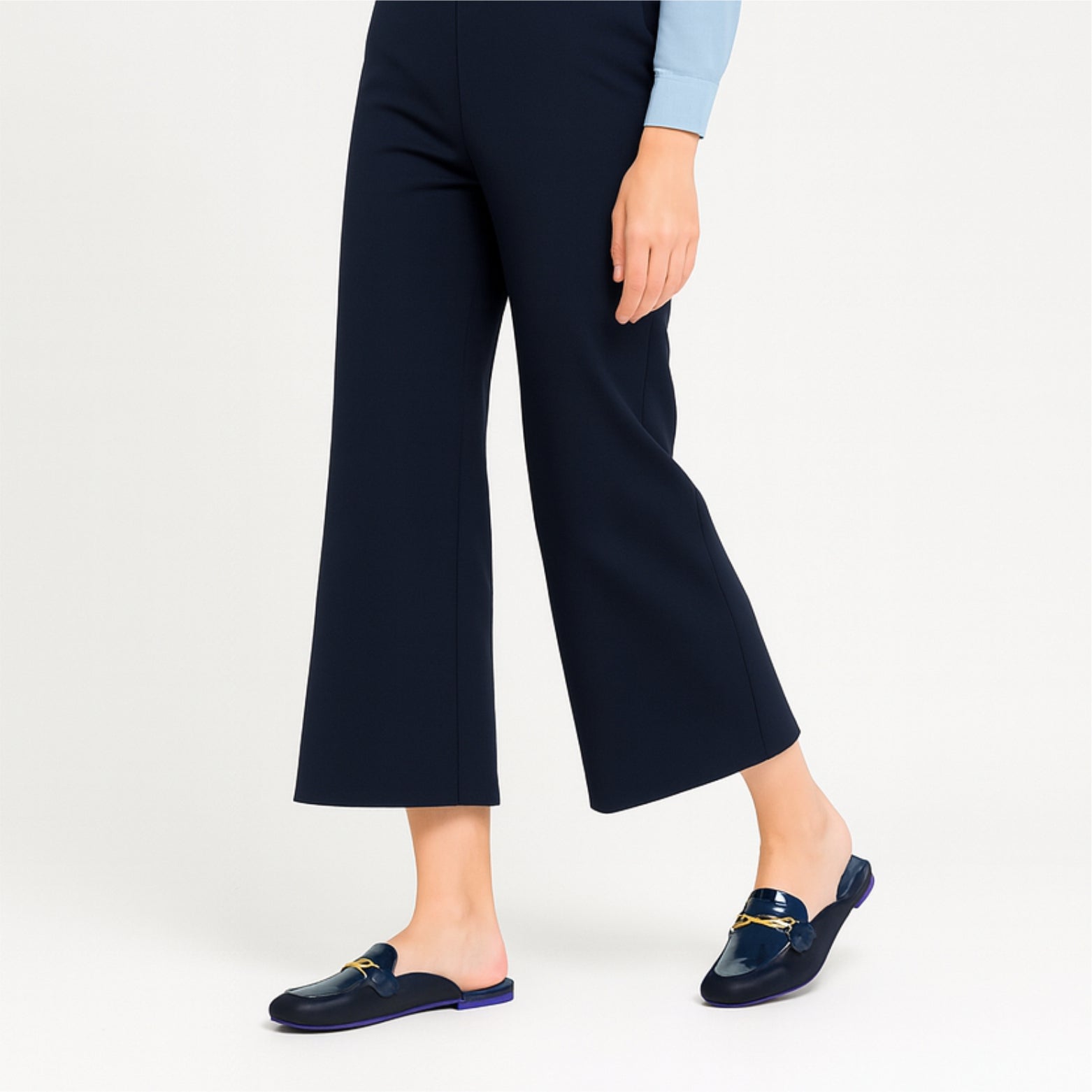 Midnight Blue Slip-On Mules 103