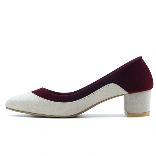 ❤️✨ Maroon & golden Pumps