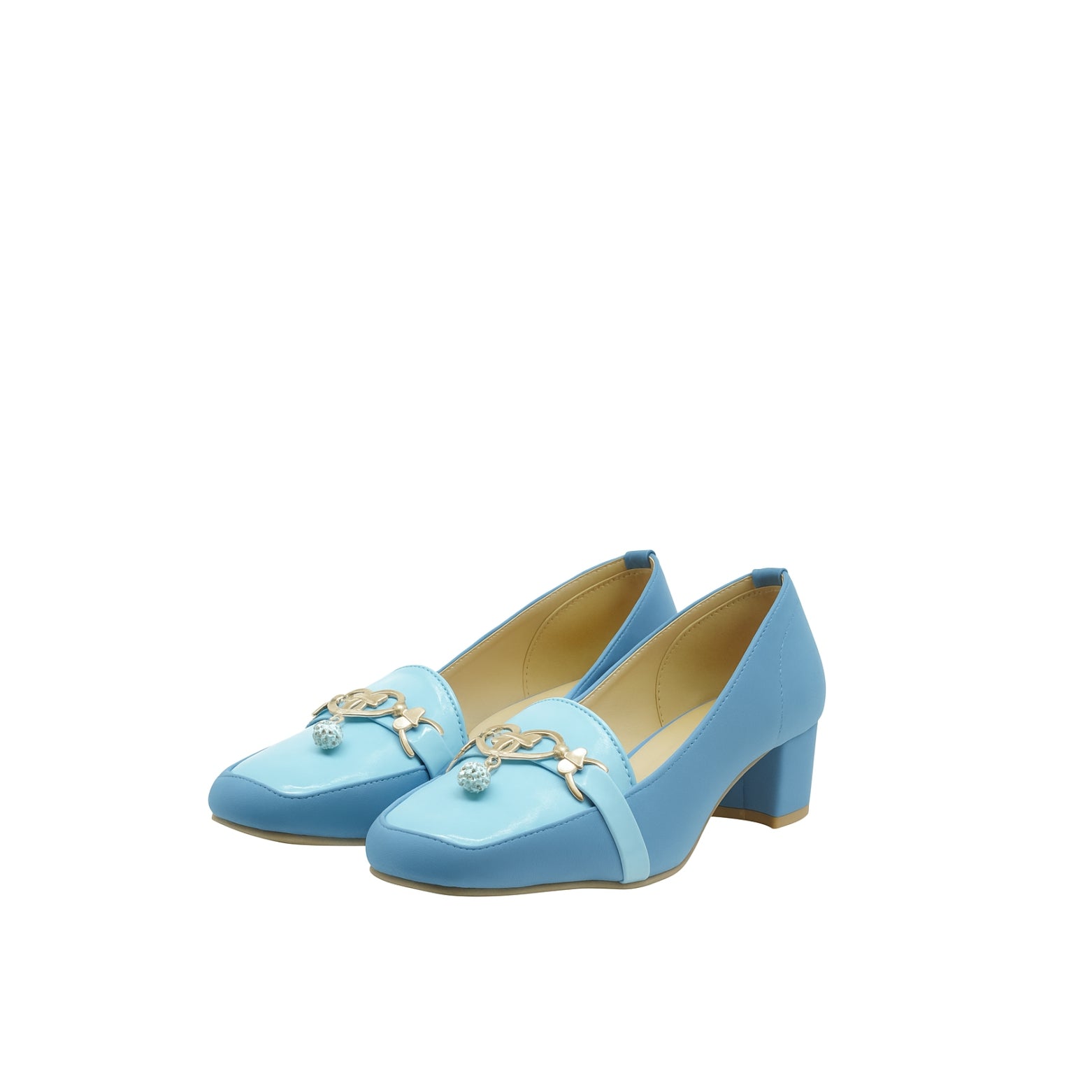 Sky Blue Block Heels SK106