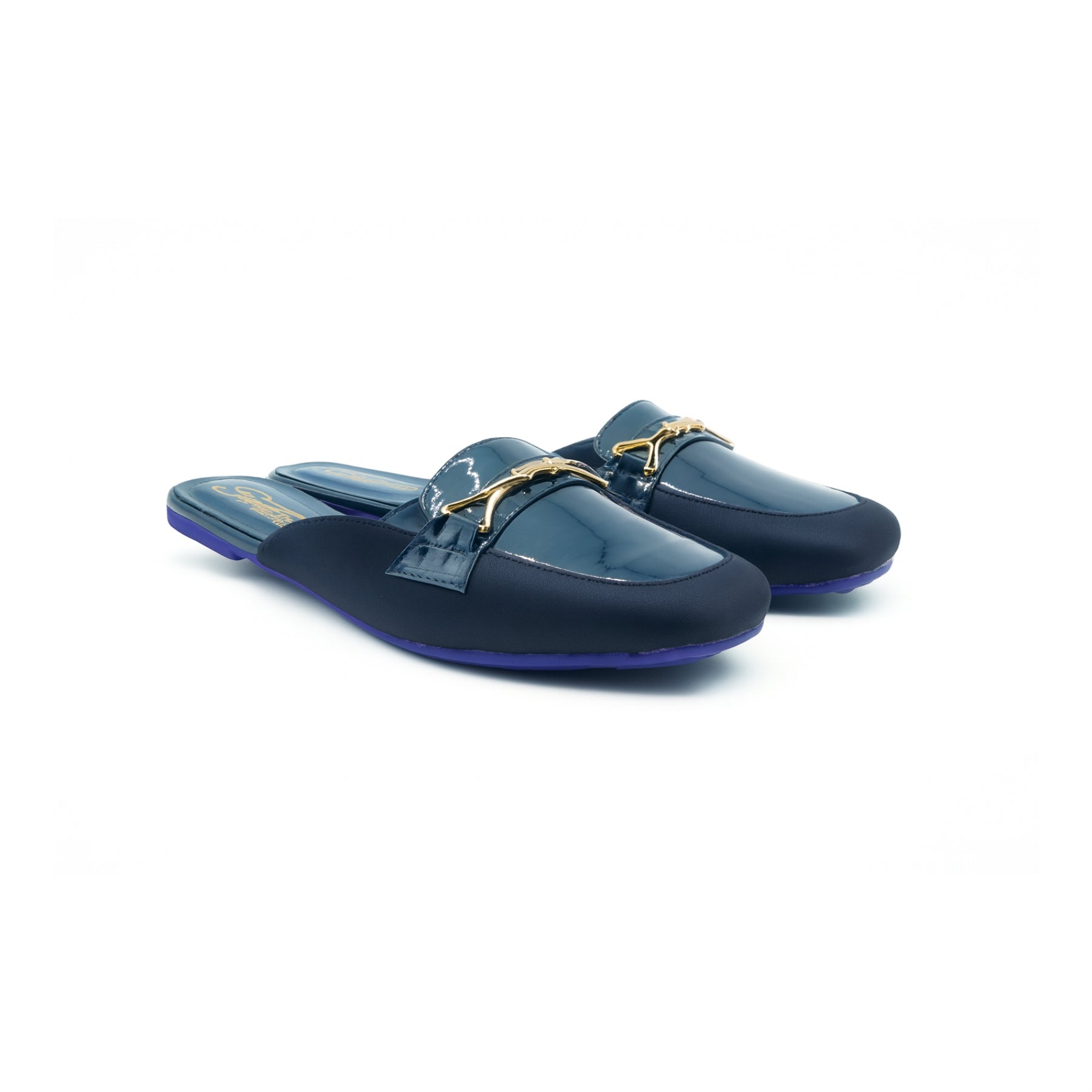 Midnight Blue Slip-On Mules 103