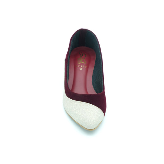 ❤️✨ Maroon & golden Pumps