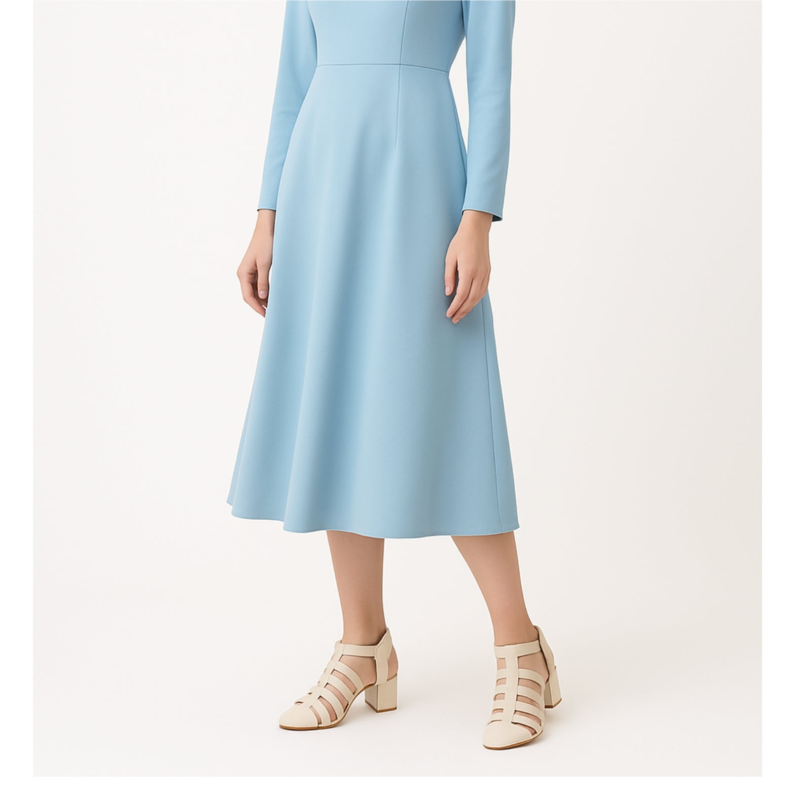 Beige Strappy Block Heel Sandals47125