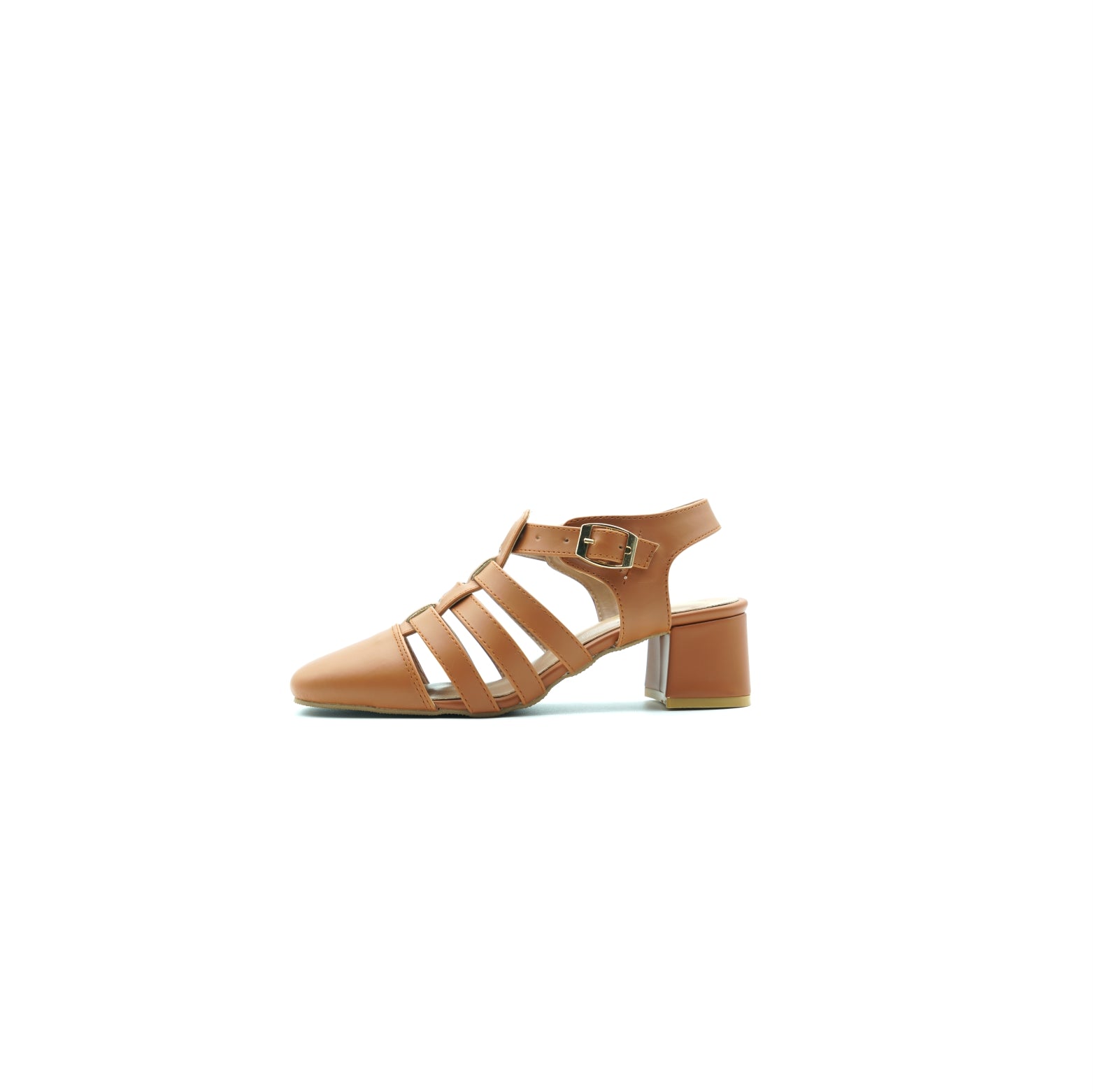 Mustard Strappy Block Heel Sandals47125