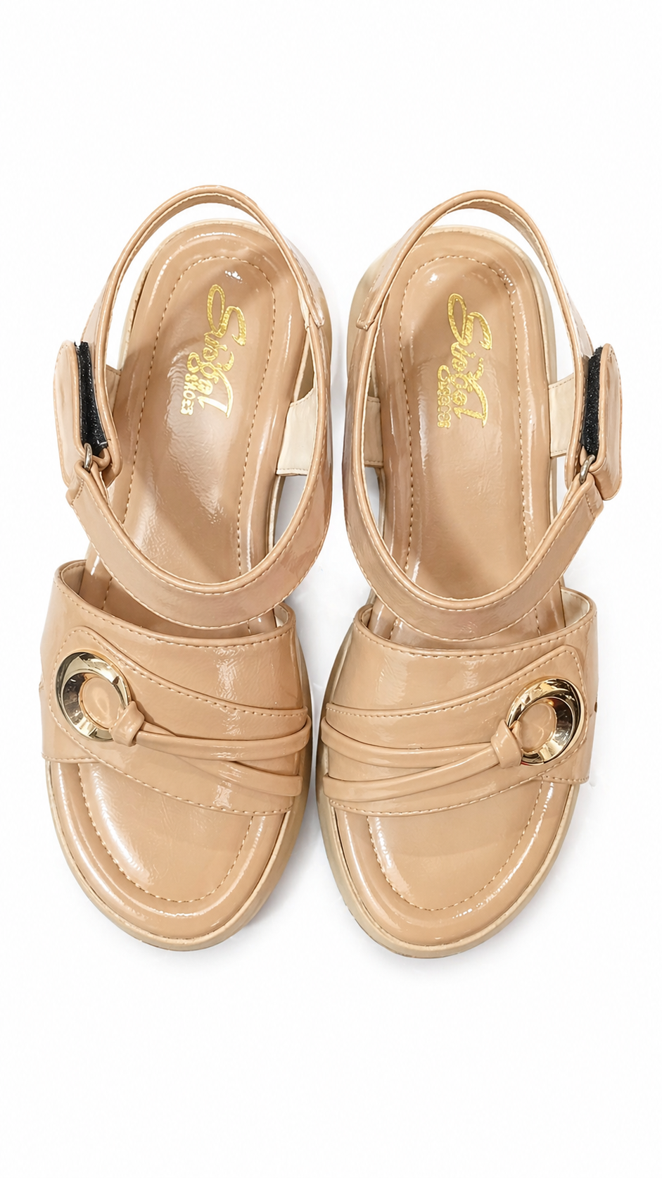 Elegant Glossy Buckle Sandals 10005