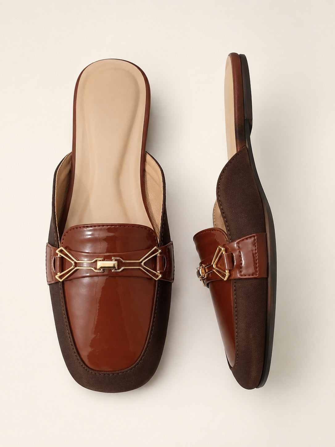 Classic chocolate Slip-On MulesBR103