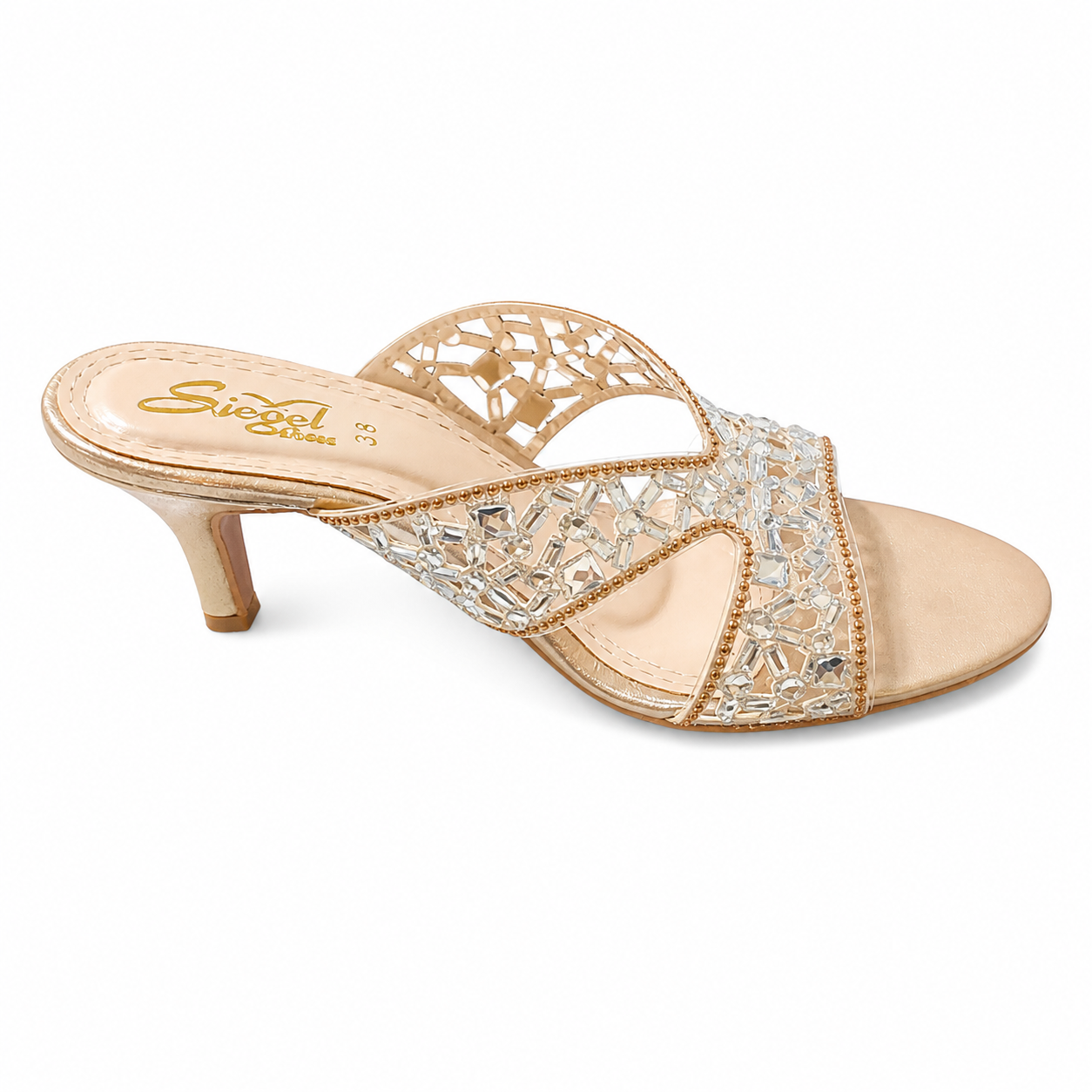 Golden Crystal Luxe Heels