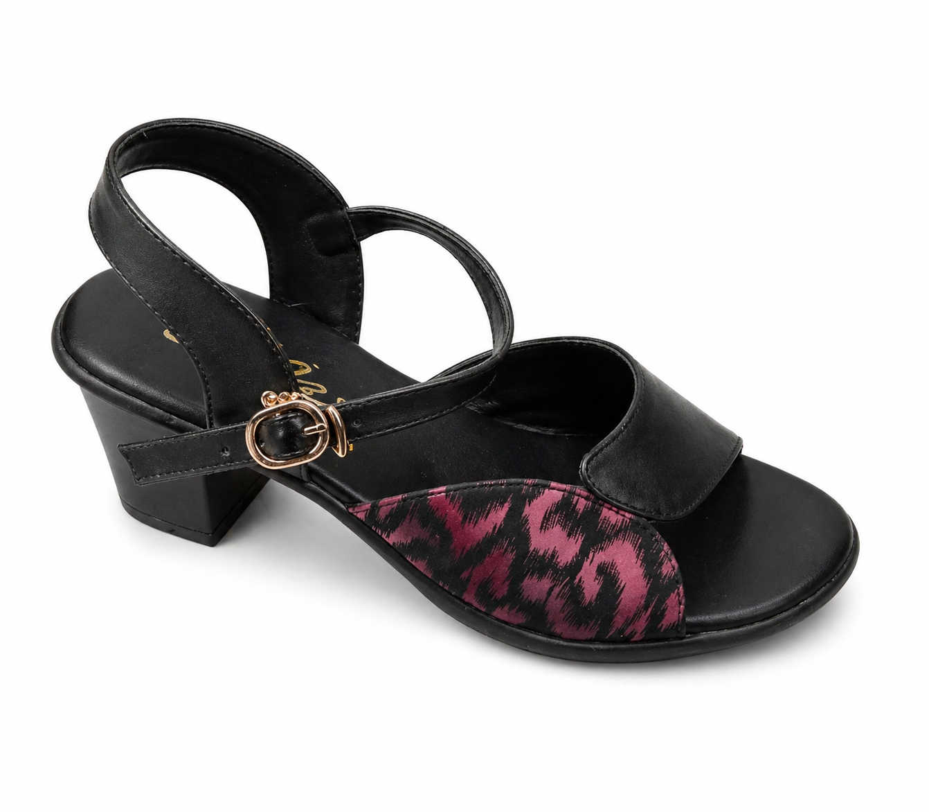Elegant Buckle Heel Sandal 10003