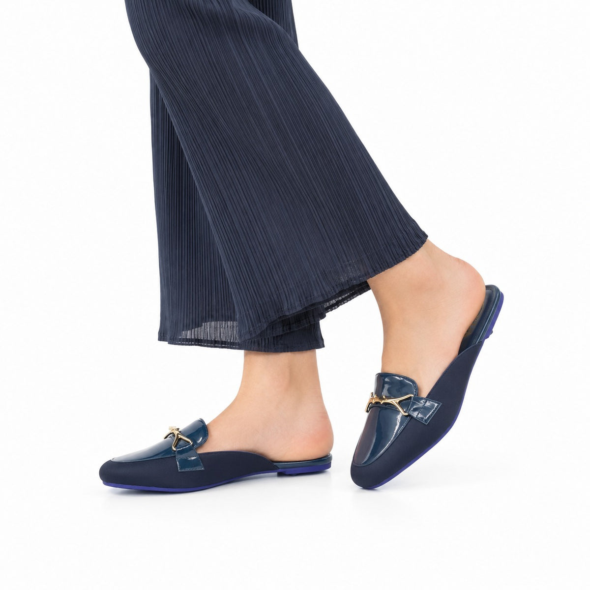 Midnight Blue Slip-On Mules BL103