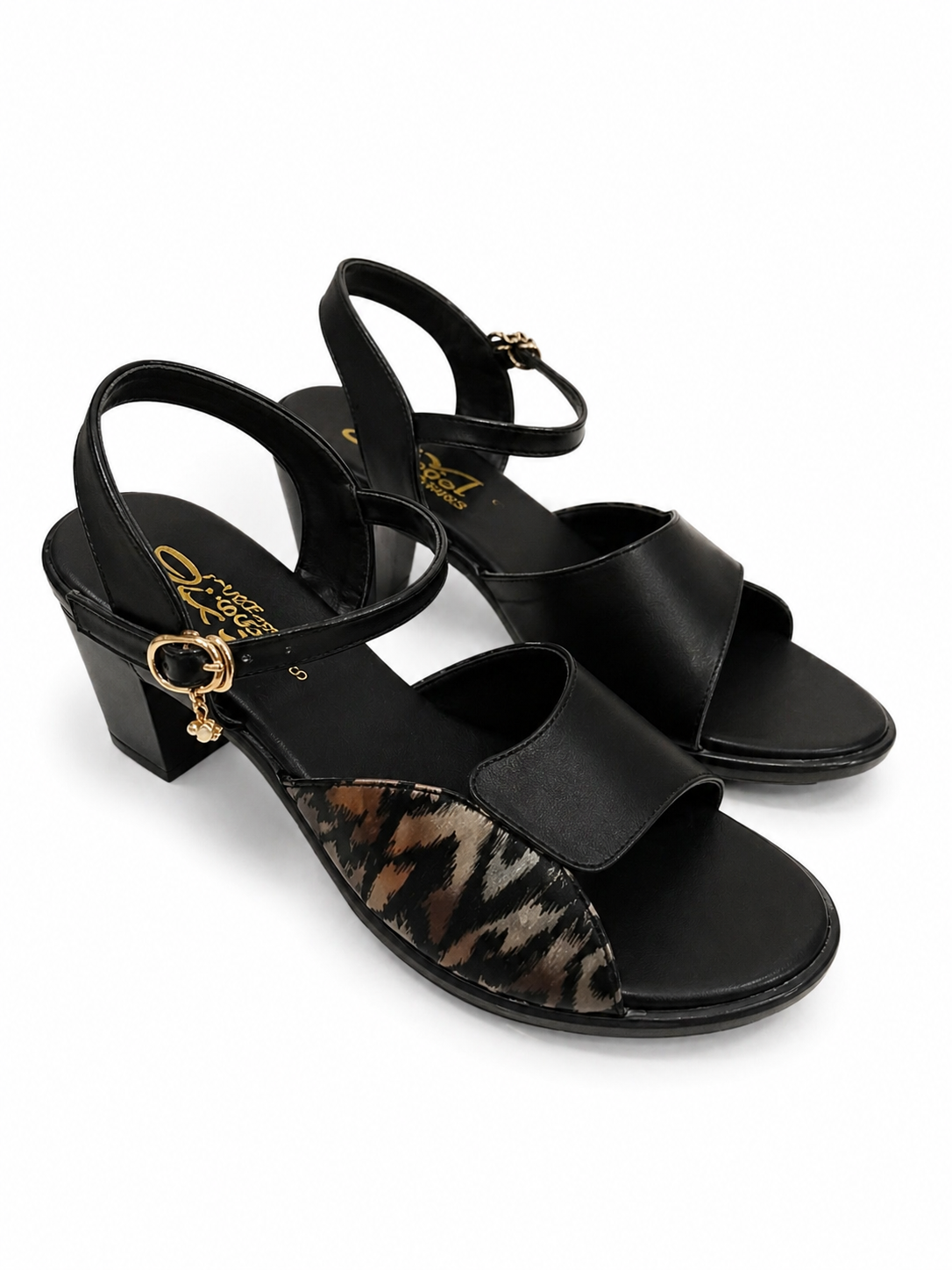 Elegant Buckle Heel Sandal 10003