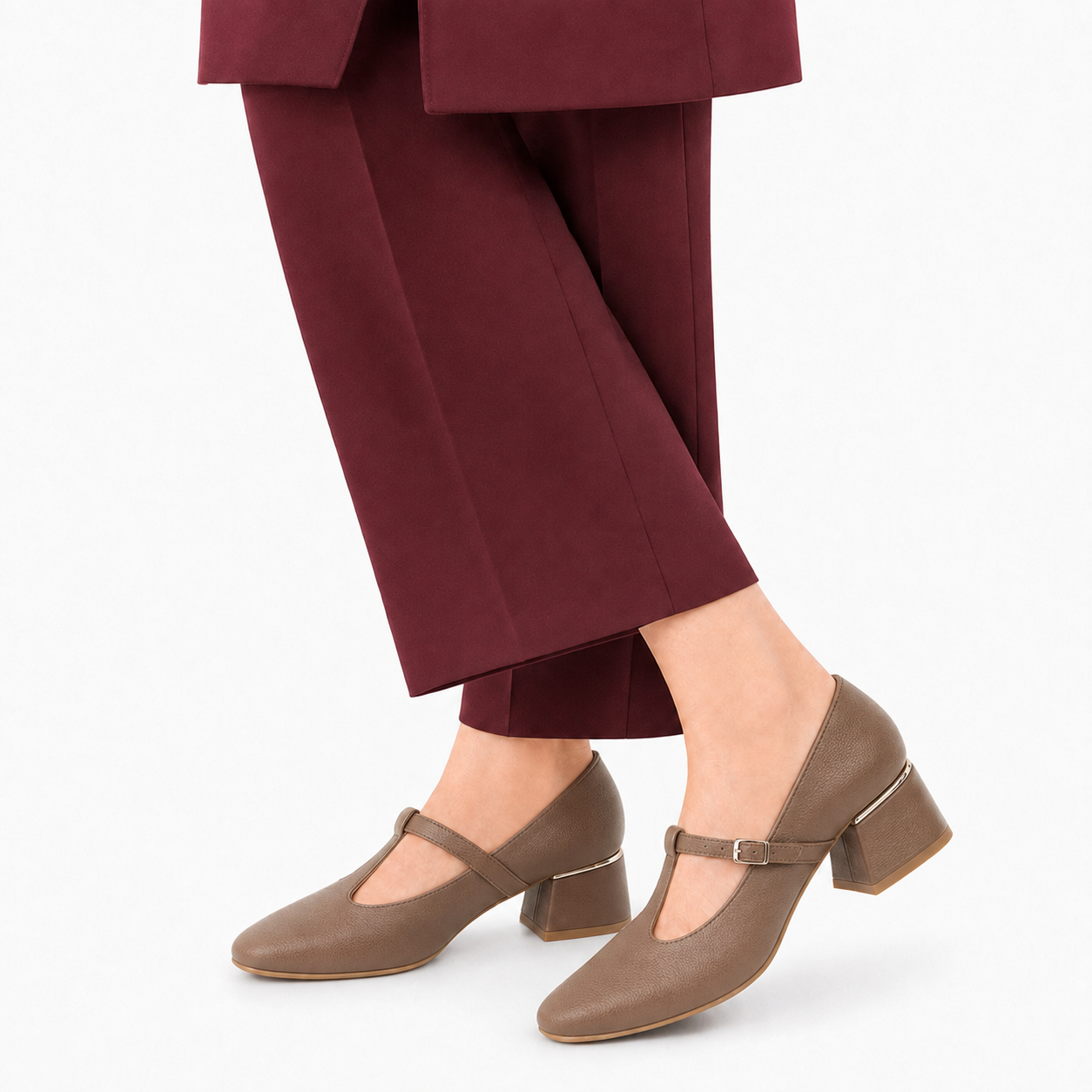 Brown T-Strap