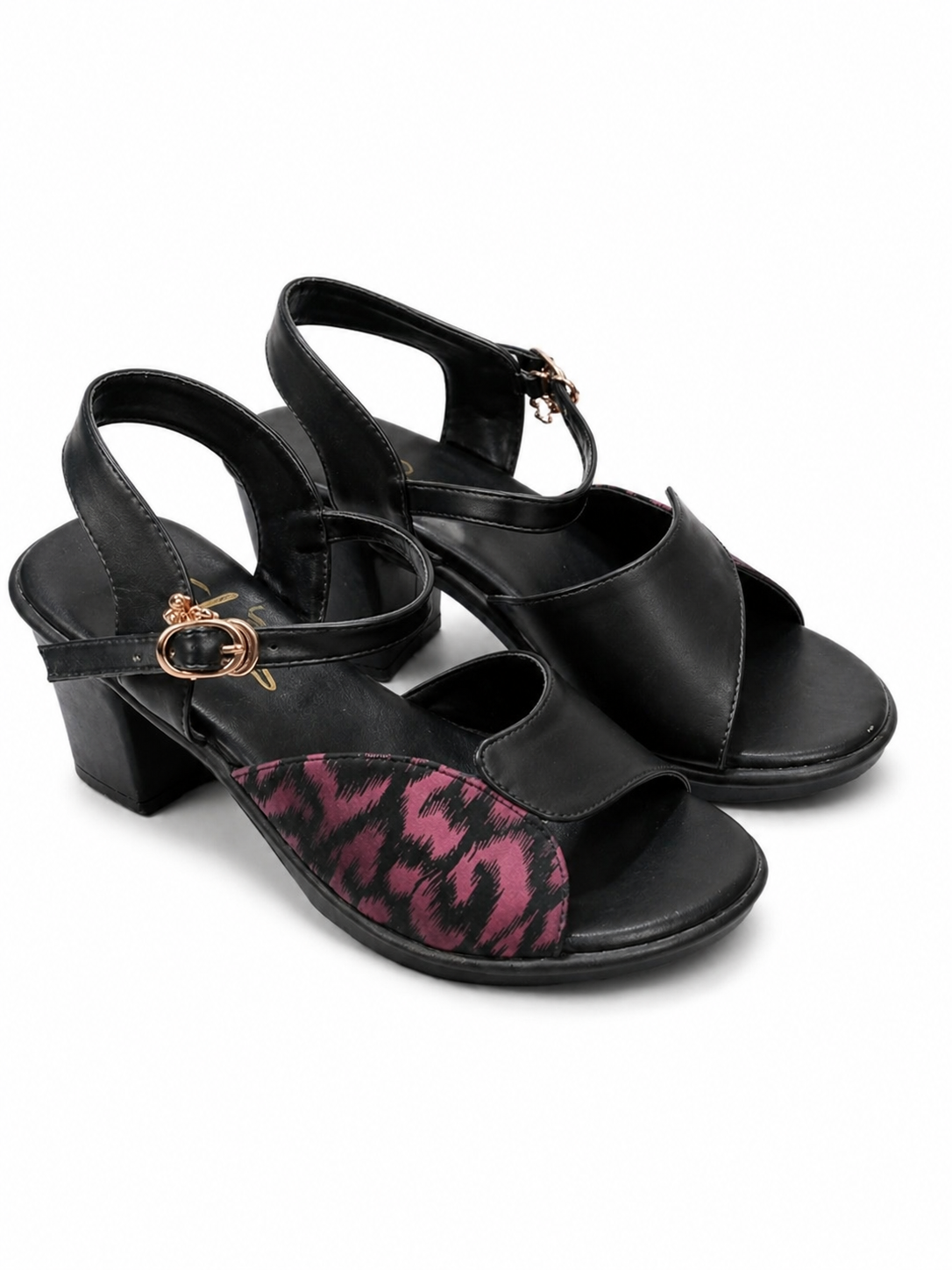 Elegant Buckle Heel Sandal 10003