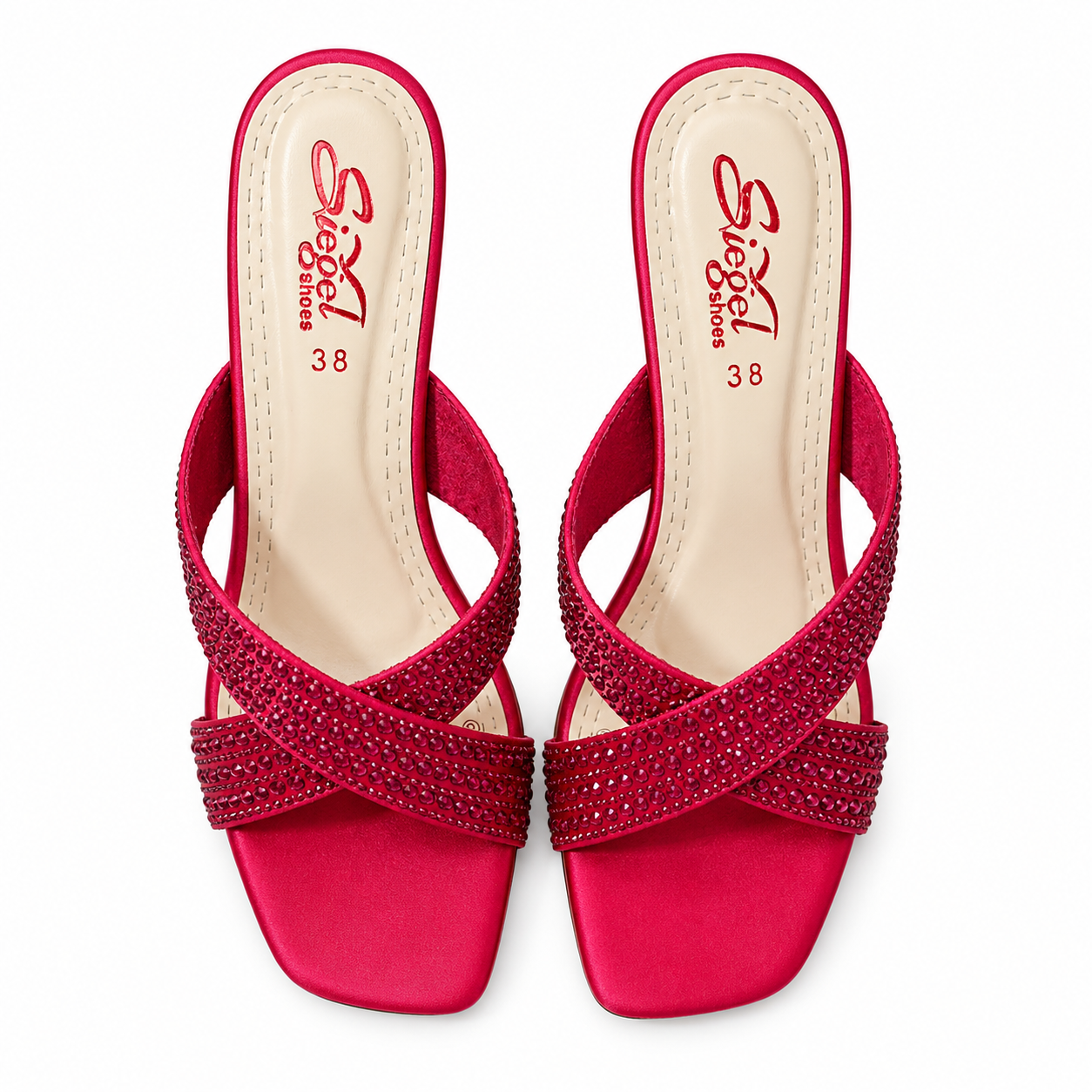 Ruby Glam Cross Strap Heels