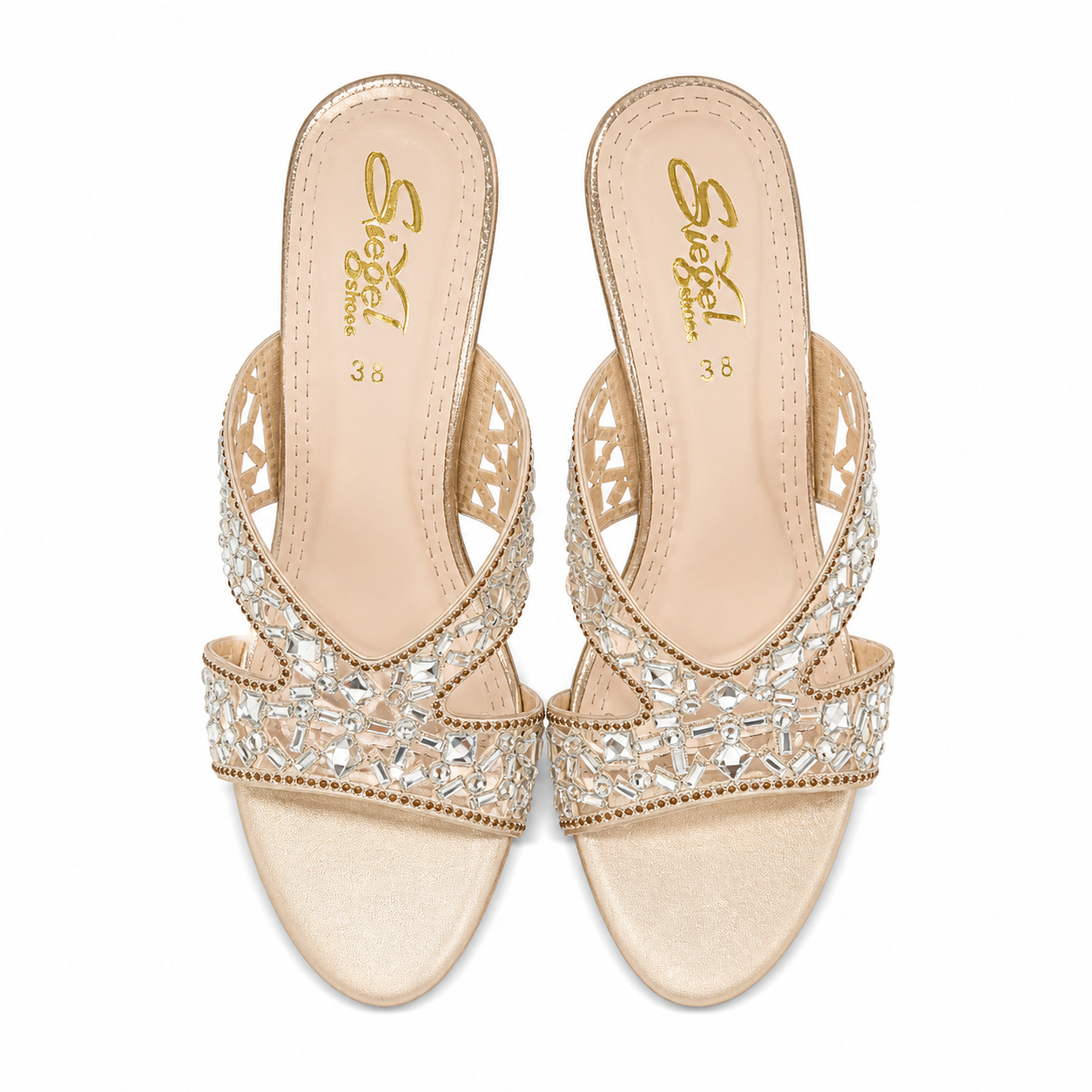 Golden Crystal Luxe Heels