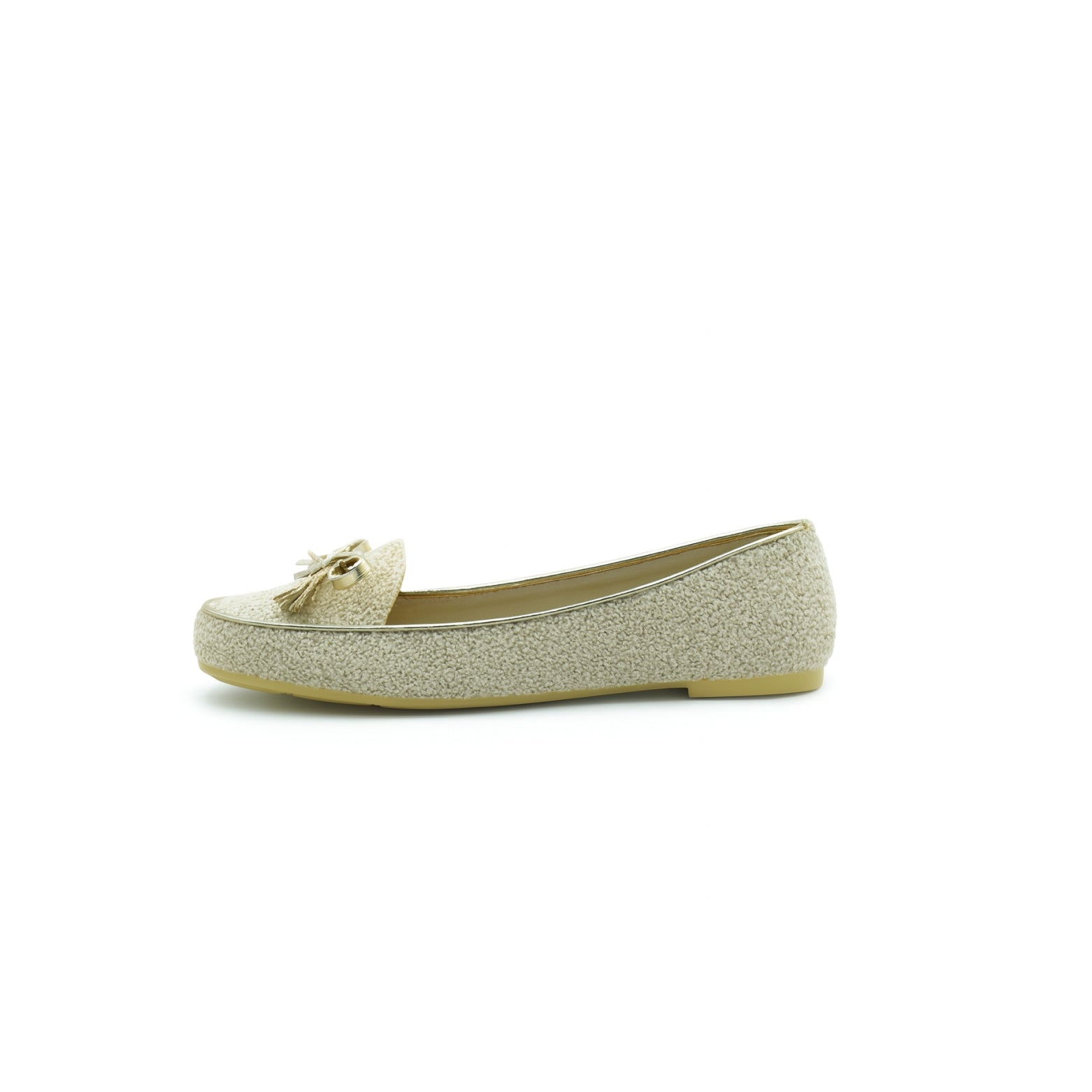 Beige Bow Flats 0163