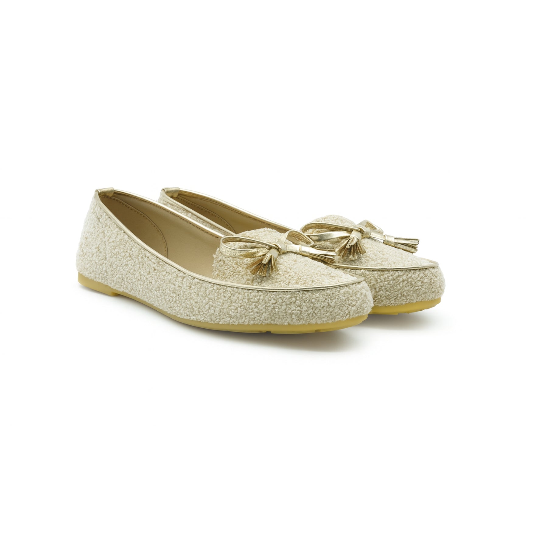 Beige Bow Flats 0163
